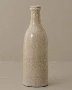 Cream Crackle Bottle Vase