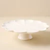 Cream Scalloped Cake Stand