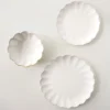 Cream Scalloped 3-Piece Place Setting
