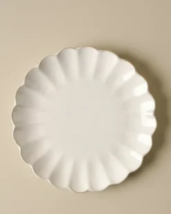 Cream Scalloped Plate