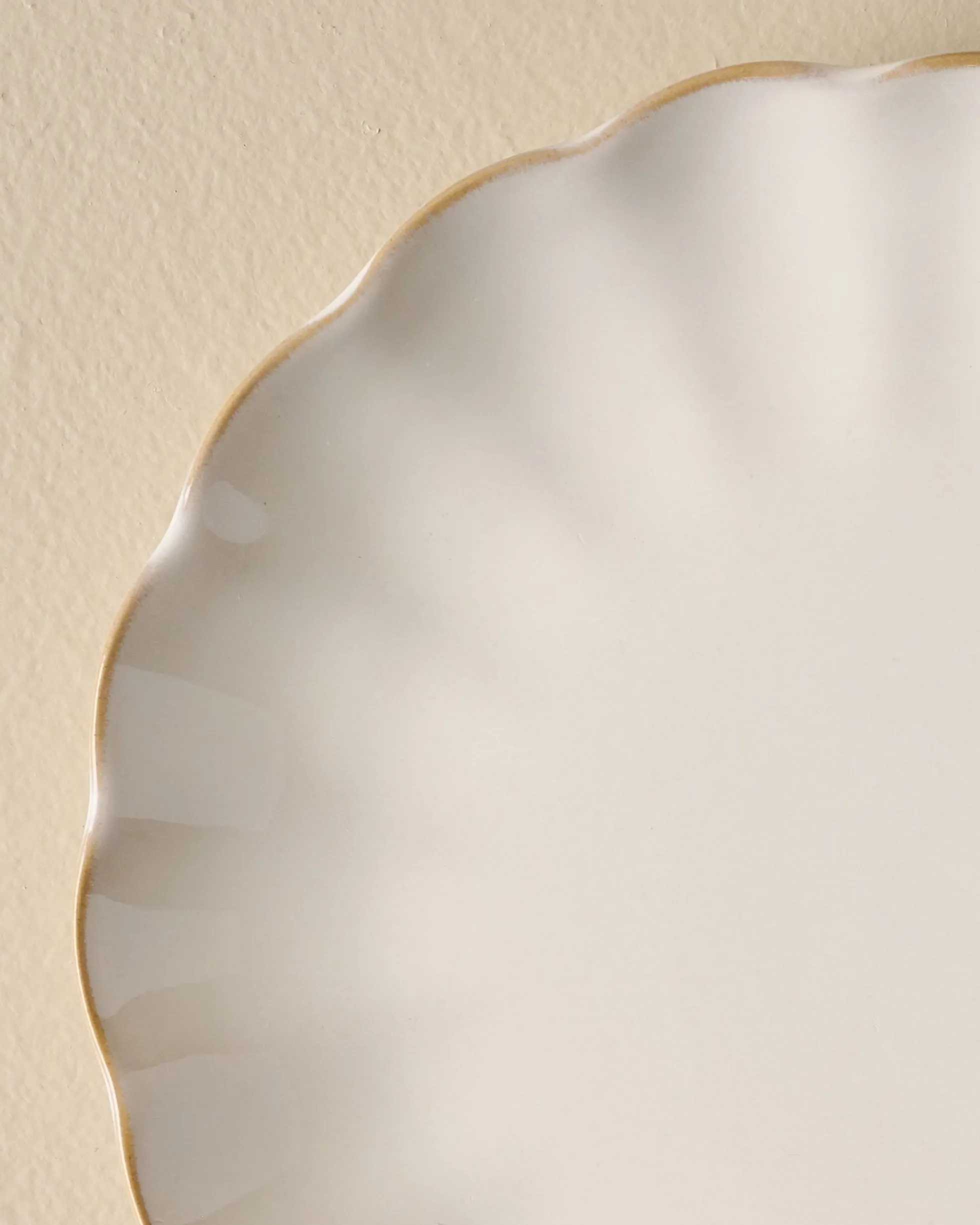 Cream Scalloped Plate
