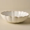 Cream Scalloped Serving Bowl