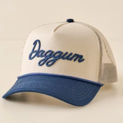 Daggum Navy and Cream Mesh Hat
