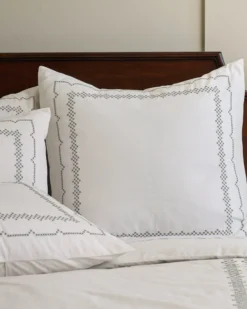 Daphne Green Cross-Stitch Sham