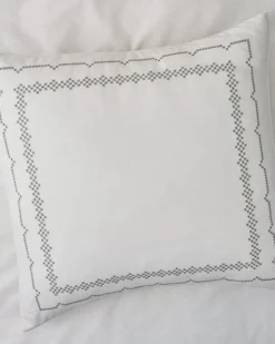 Daphne Green Cross-Stitch Sham