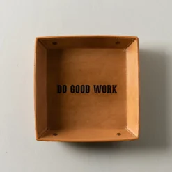 Do Good Work Leather Desk Tray