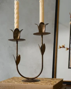 Double Forged Tulip Taper Holder