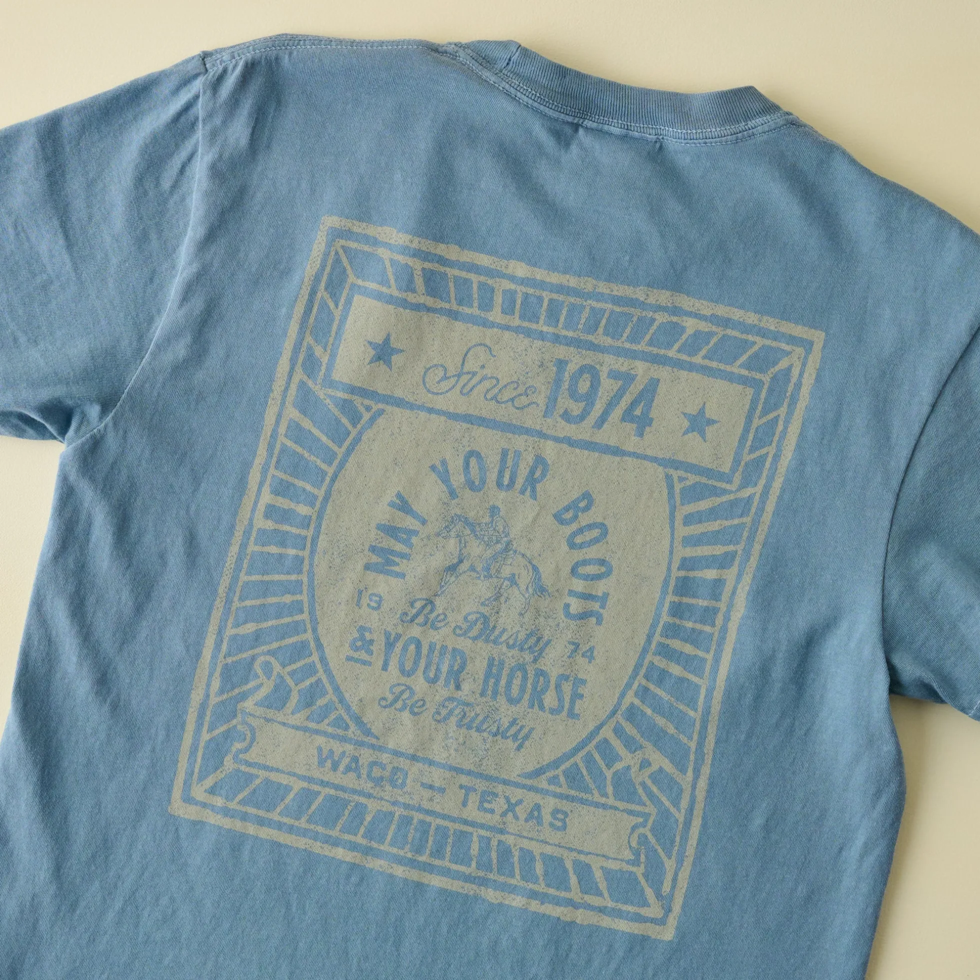 Dusty Boots Ice Blue Short Sleeve Shirt