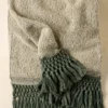 Dusty Green Essential Tassel Throw