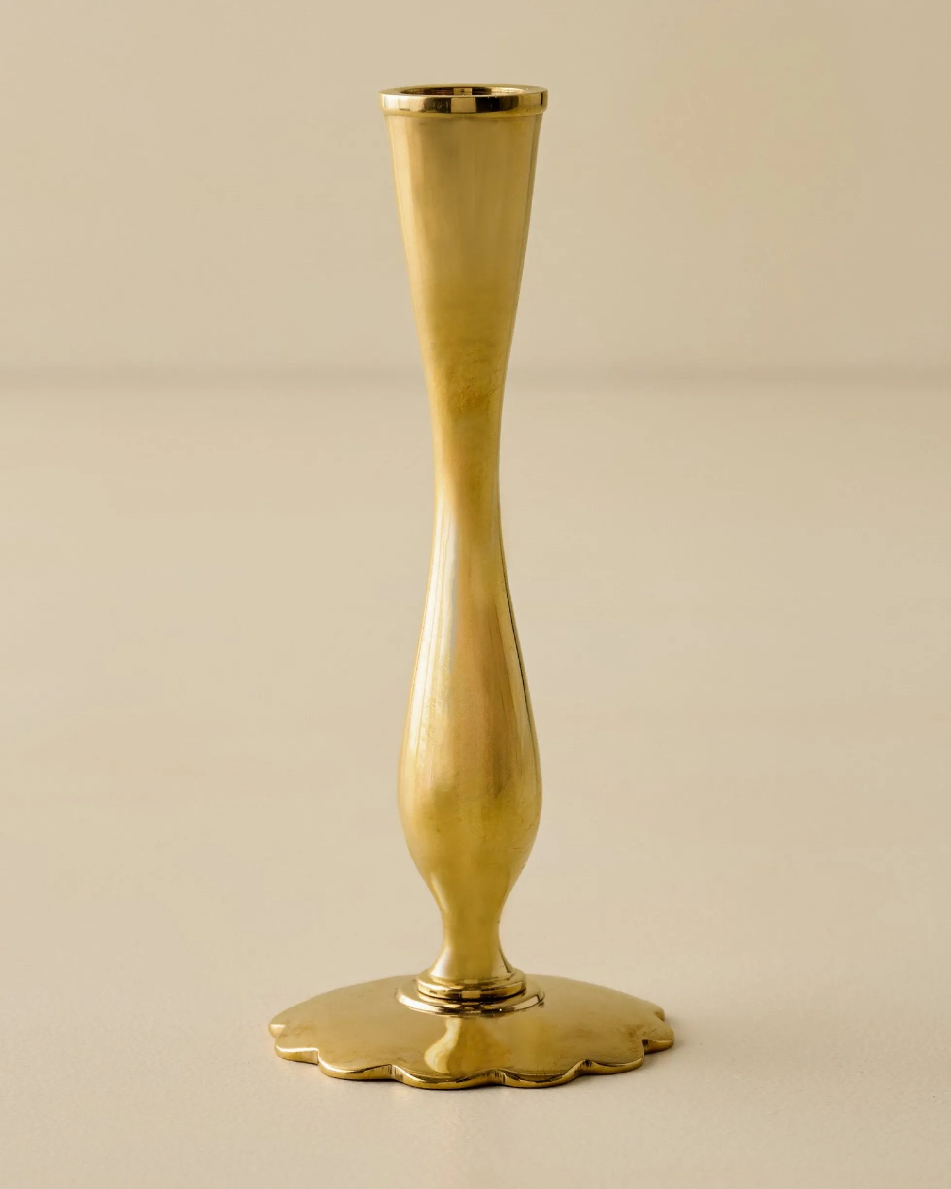 Eden Solid Brass Tulip Taper Holder