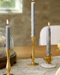 Eden Solid Brass Tulip Taper Holder