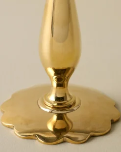 Eden Solid Brass Tulip Taper Holder