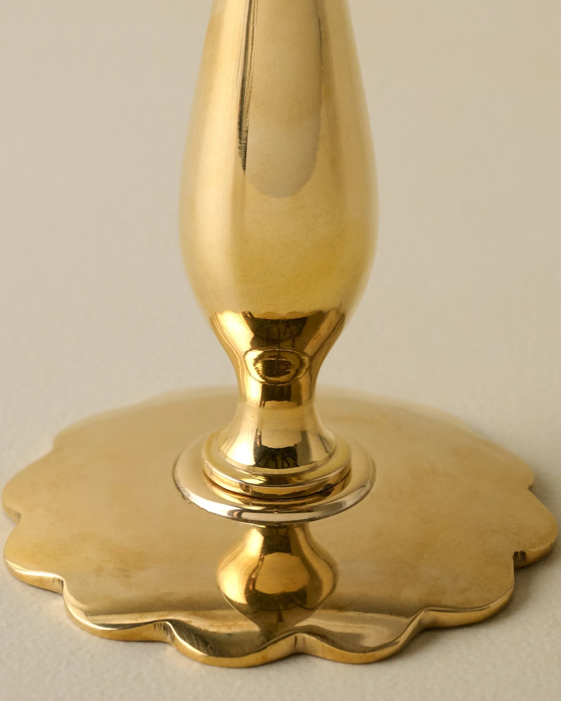 Eden Solid Brass Tulip Taper Holder