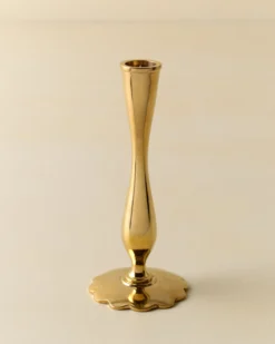 Eden Solid Brass Tulip Taper Holder