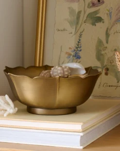 Ellie Antiqued Brass Decorative Bowl