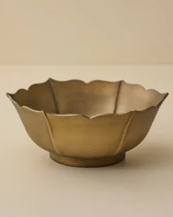 Ellie Antiqued Brass Decorative Bowl