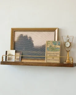 Elliott Wood and Brass Picture Ledge