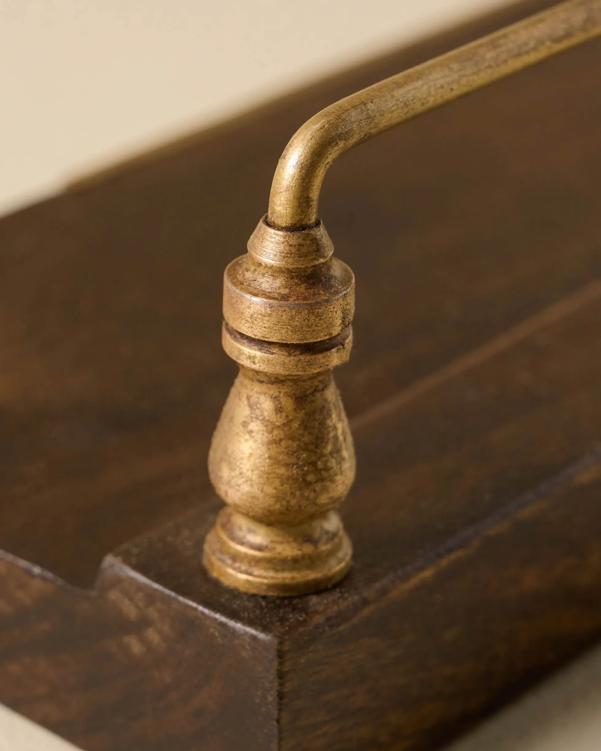 Elliott Wood and Brass Picture Ledge