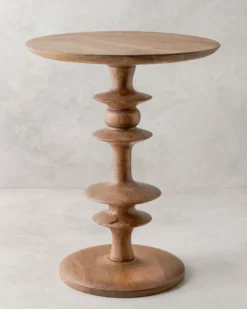 Enzo Turned Wood Side Table