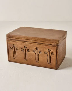 Etched Wood Keepsake Box