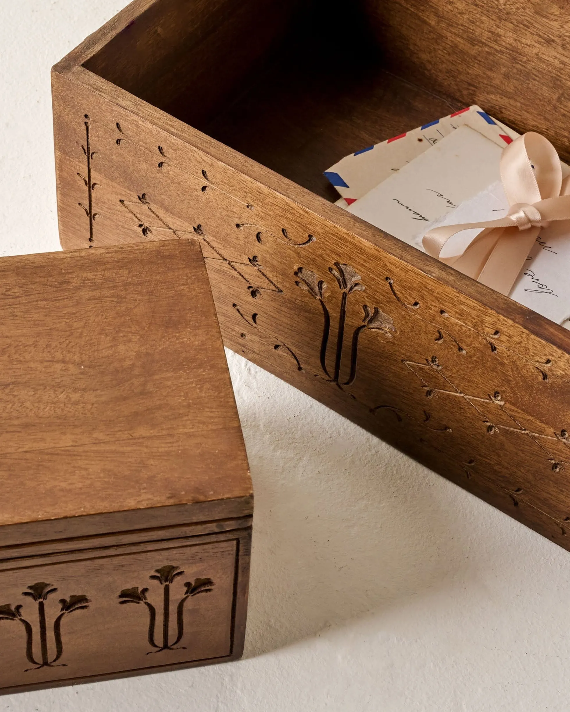 Etched Wood Keepsake Box