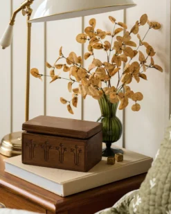 Etched Wood Keepsake Box