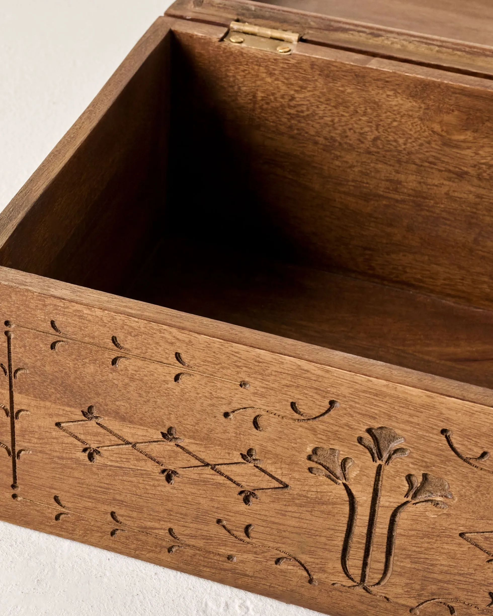 Etched Wood Keepsake Box