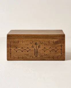 Etched Wood Keepsake Box
