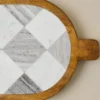 Everett Checkered Marble Serving Board