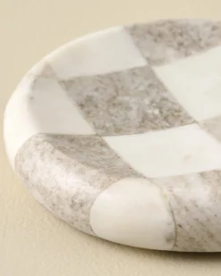 Everett Checkered Marble Trinket Tray