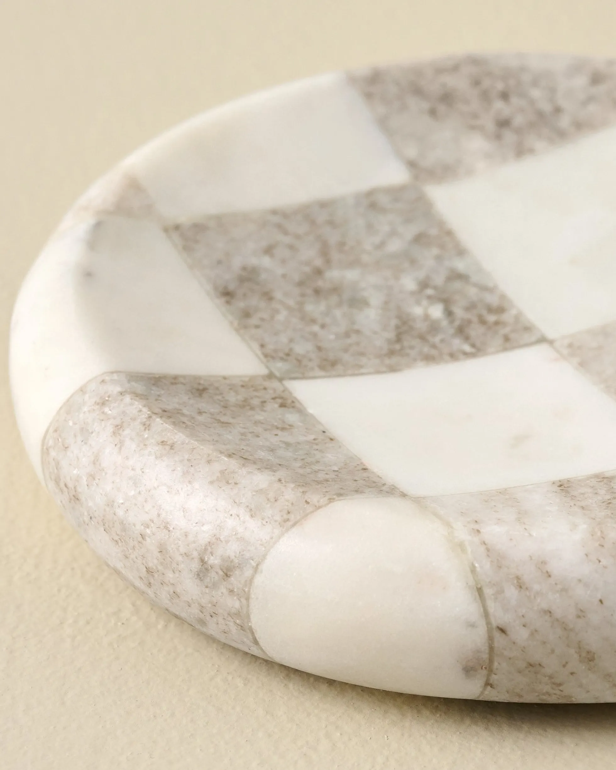 Everett Checkered Marble Trinket Tray