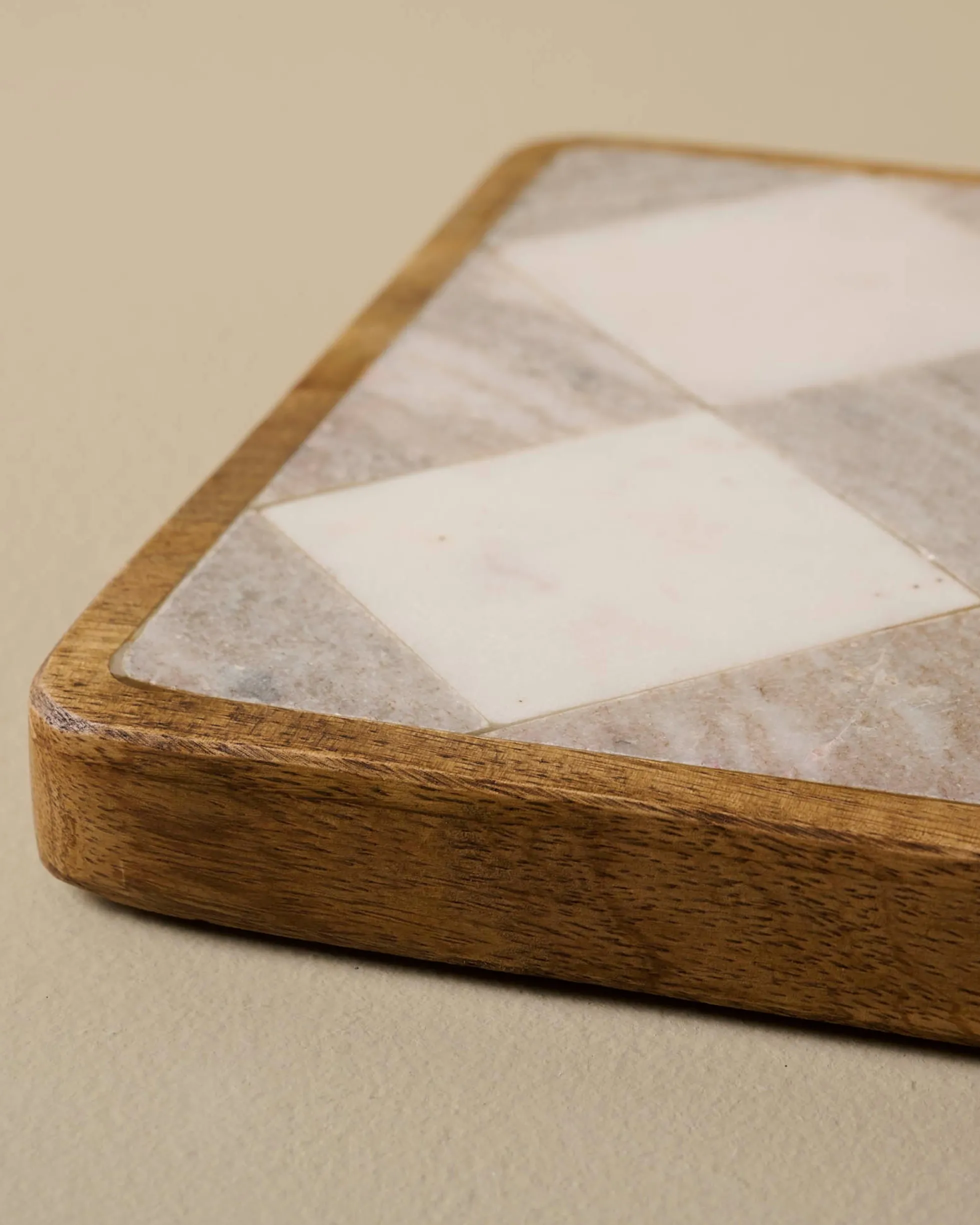 Everett Checkered Marble Trivet