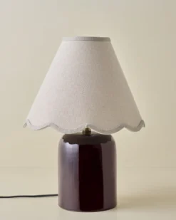 Farrah Table Lamp - Deep Burgundy