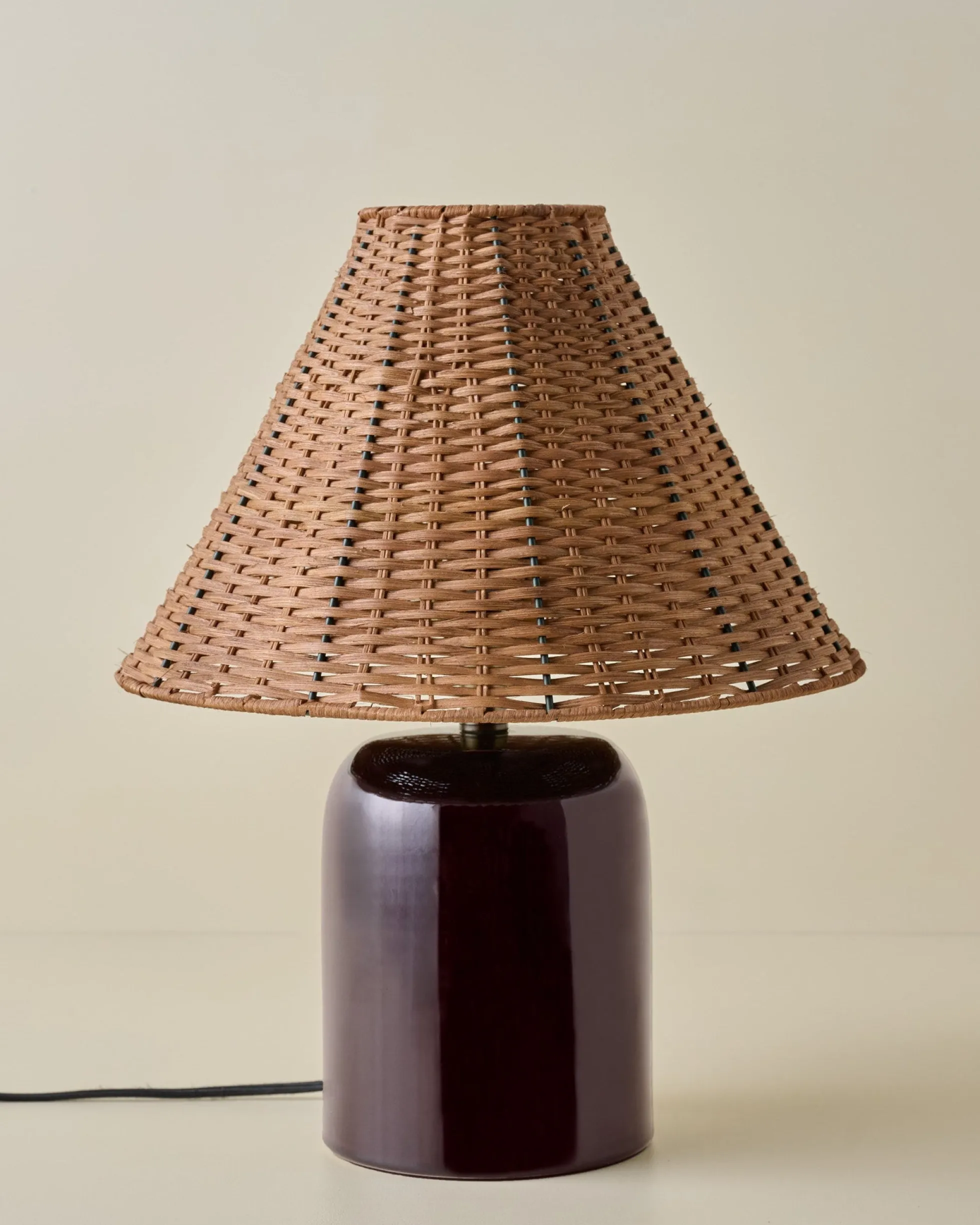 Farrah Table Lamp - Deep Burgundy