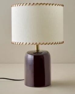 Farrah Table Lamp - Deep Burgundy