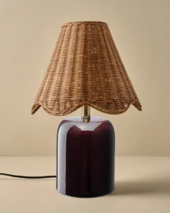 Farrah Table Lamp - Deep Burgundy