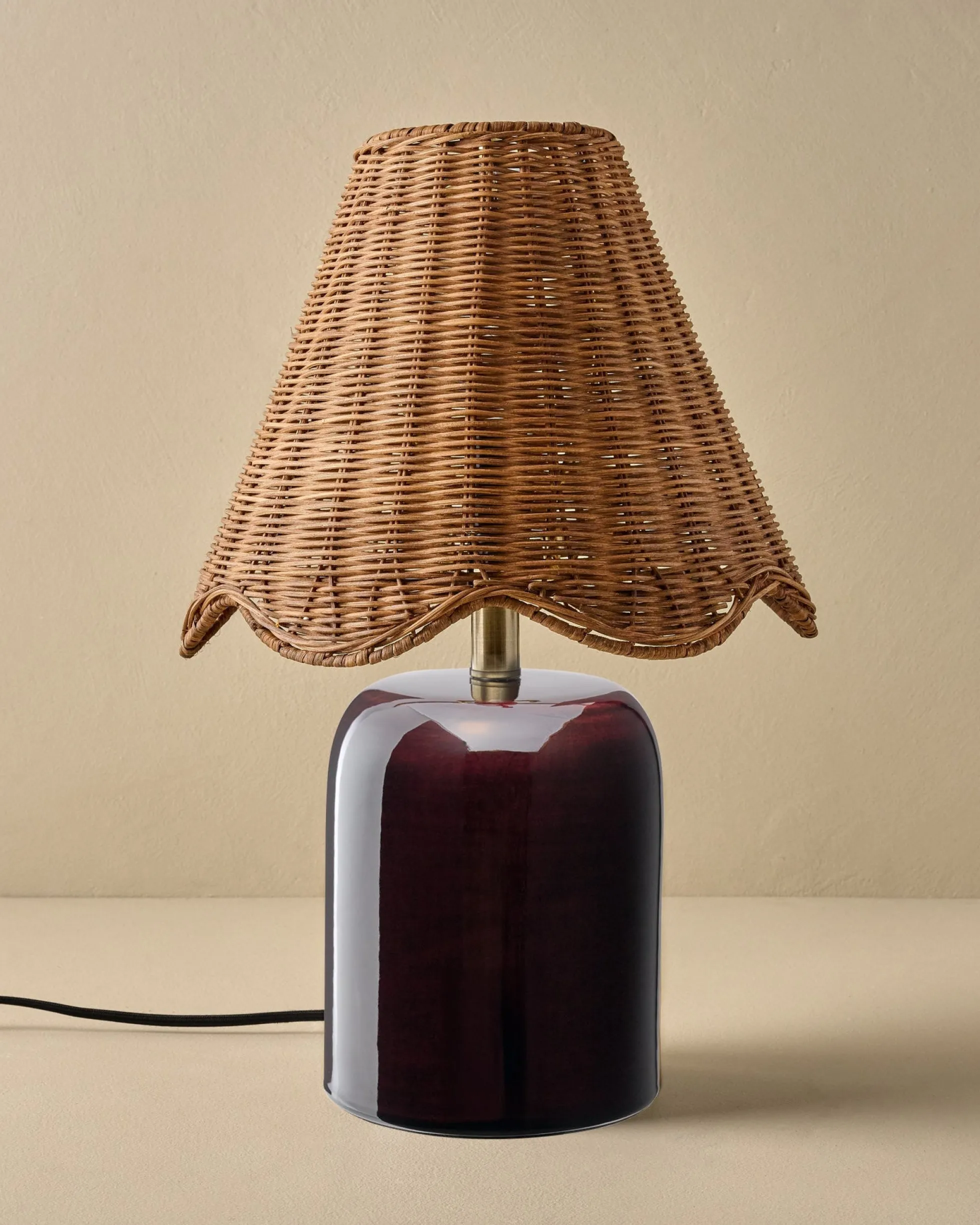 Farrah Table Lamp - Deep Burgundy