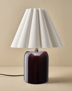 Farrah Table Lamp - Deep Burgundy