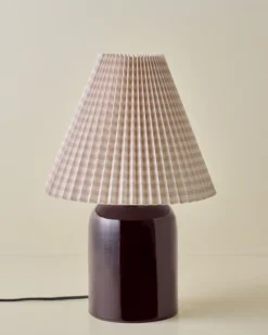 Farrah Table Lamp - Deep Burgundy