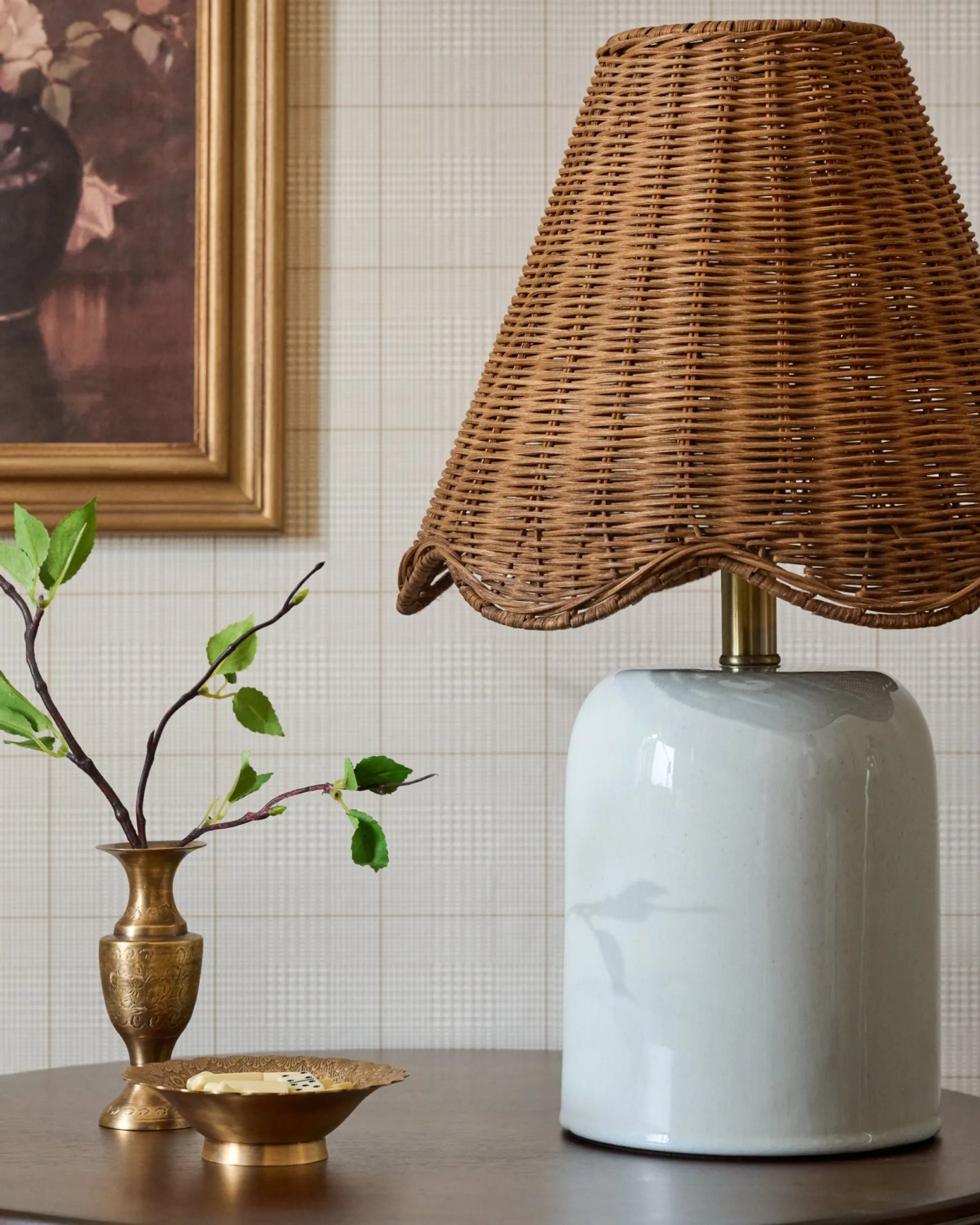 Farrah Table Lamp - Mist Blue