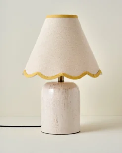 Farrah Table Lamp - Textured Cream