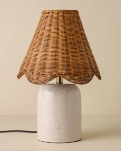 Farrah Table Lamp - Textured Cream