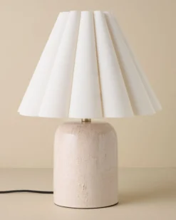 Farrah Table Lamp - Textured Cream