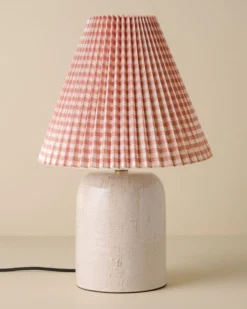 Farrah Table Lamp - Textured Cream