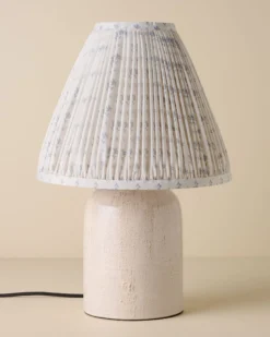 Farrah Table Lamp - Textured Cream