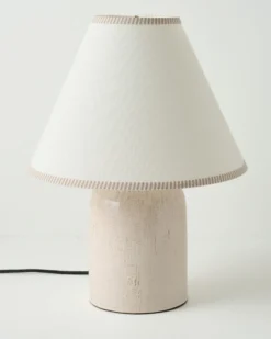 Farrah Table Lamp - Textured Cream