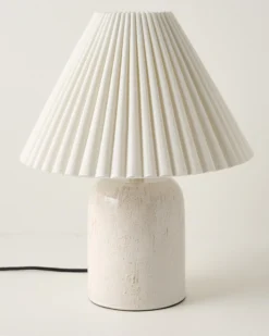 Farrah Table Lamp - Textured Cream