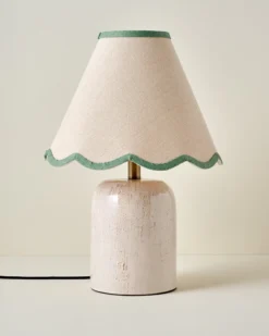 Farrah Table Lamp - Textured Cream