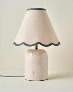 Farrah Table Lamp - Textured Cream