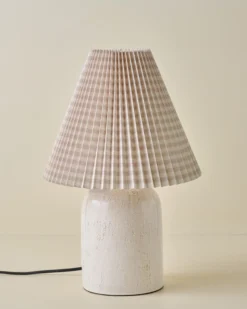 Farrah Table Lamp - Textured Cream